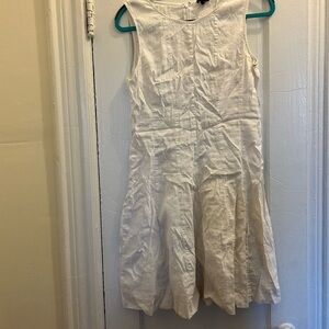 Theory white cotton halter neck mini dress never worn